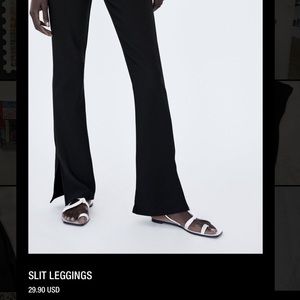 Ribbed Slit Zara Leggings